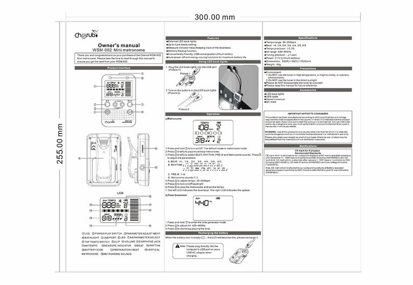 Cherub WSM-002 owner's manual