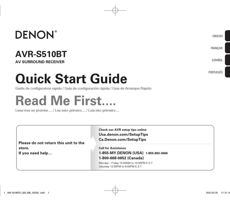 Denon AVR-S510BT User manual Denon AVR-S510BT User manual