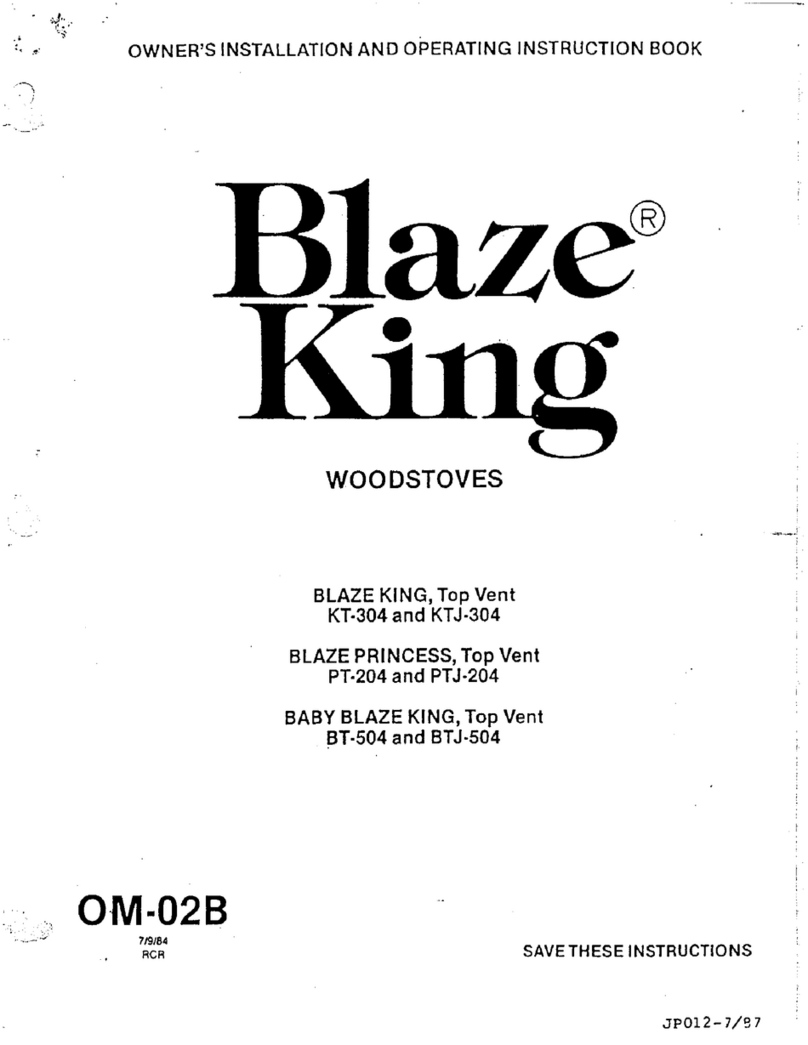 Blaze King KT-304 Owner's installation & operating instruction book Blaze King KT-304 Owner's installation & operating instruction book