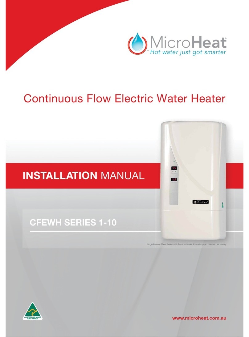MicroHeat CFEWH SERIES 1-10P installation manual