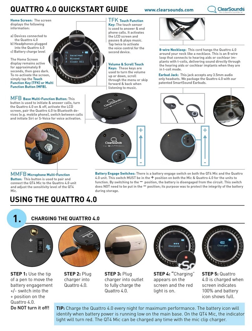ClearSounds Quattro 4.0 quick start guide