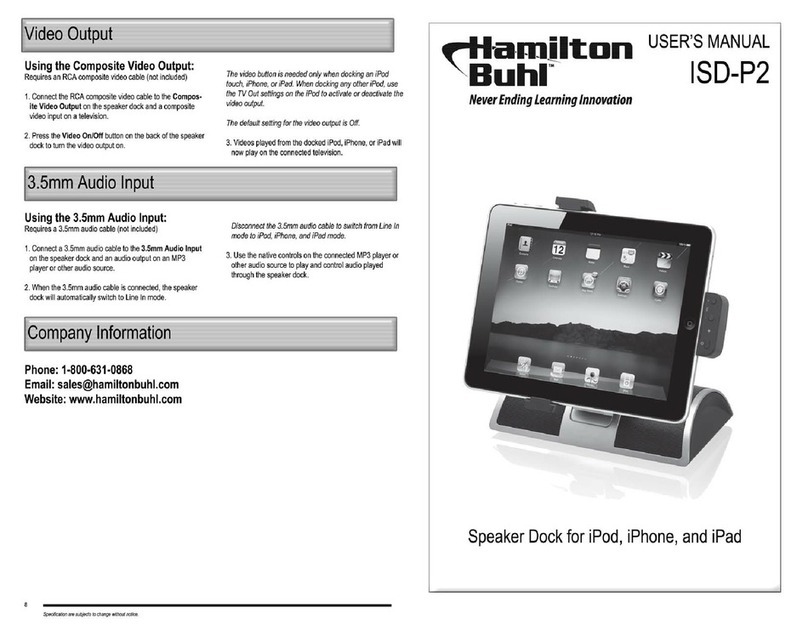 Hamilton/Buhl ISD-P2 user manual