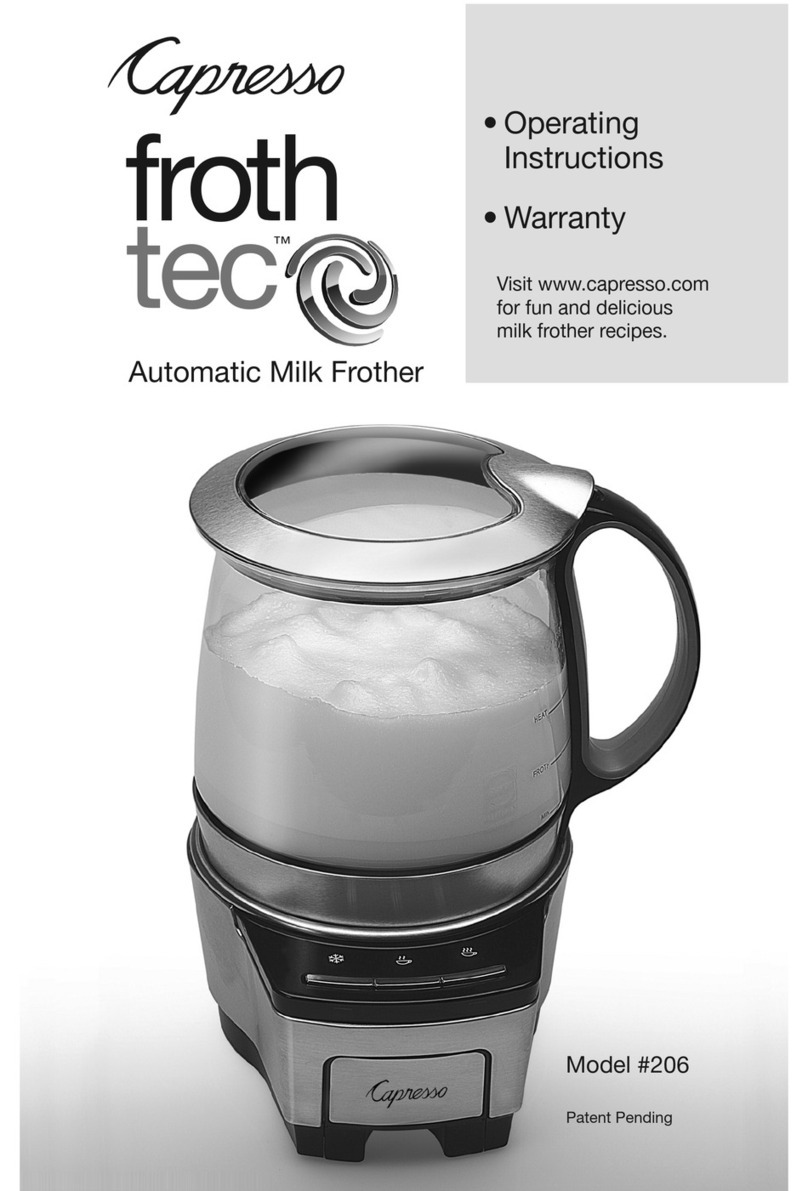 Capresso froth Tec 206 Installation guide