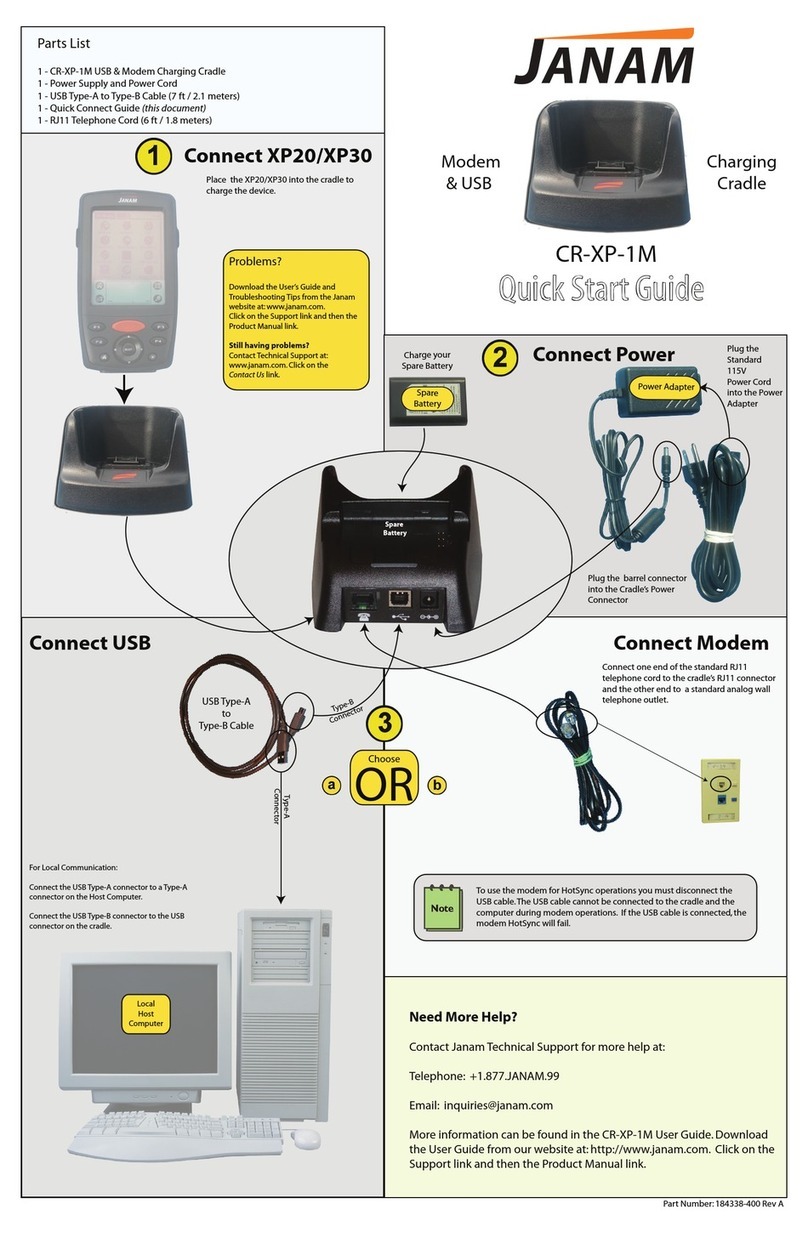 Janam CR-XP-1M quick start guide