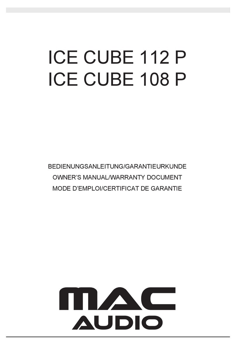 MAC Audio ICE CUBE 112 P owner's manual
