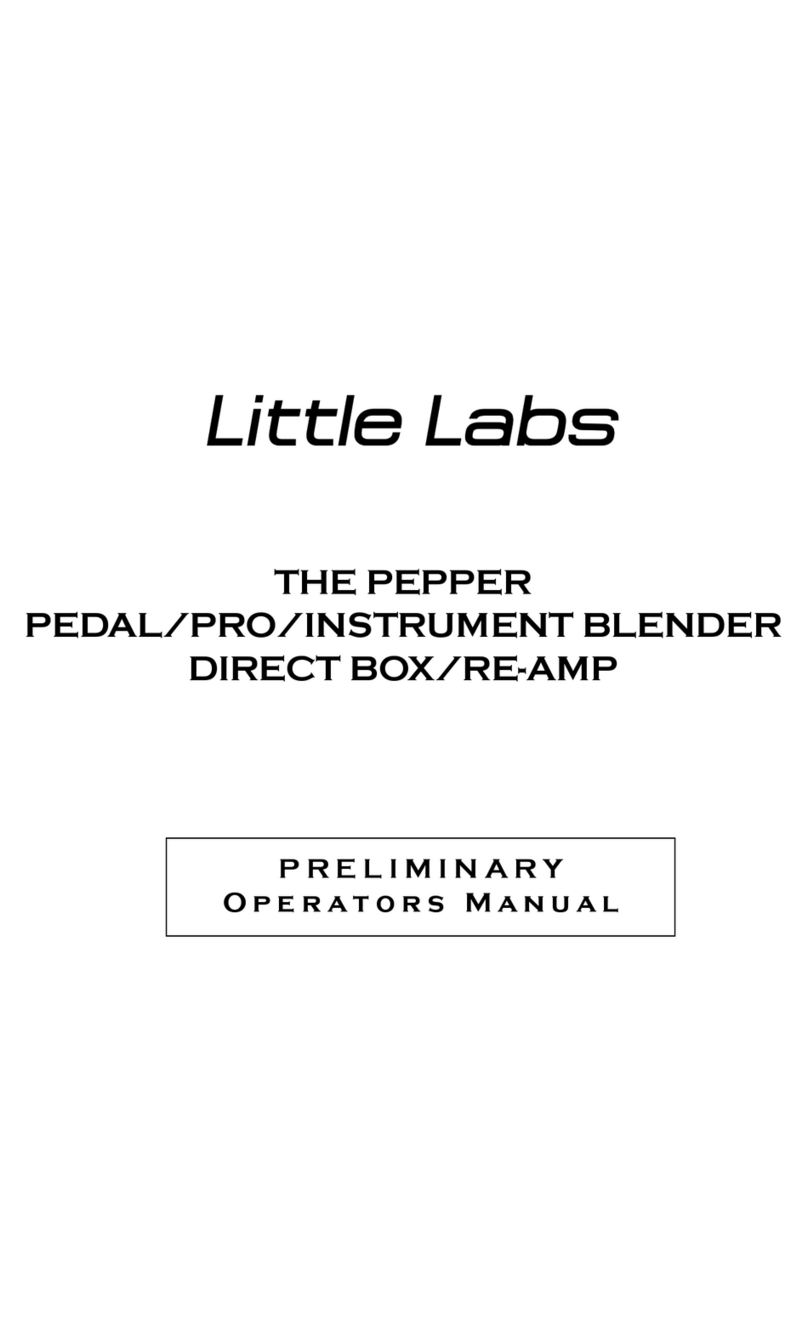 Little Labs THE PEPPER Operator's manual
