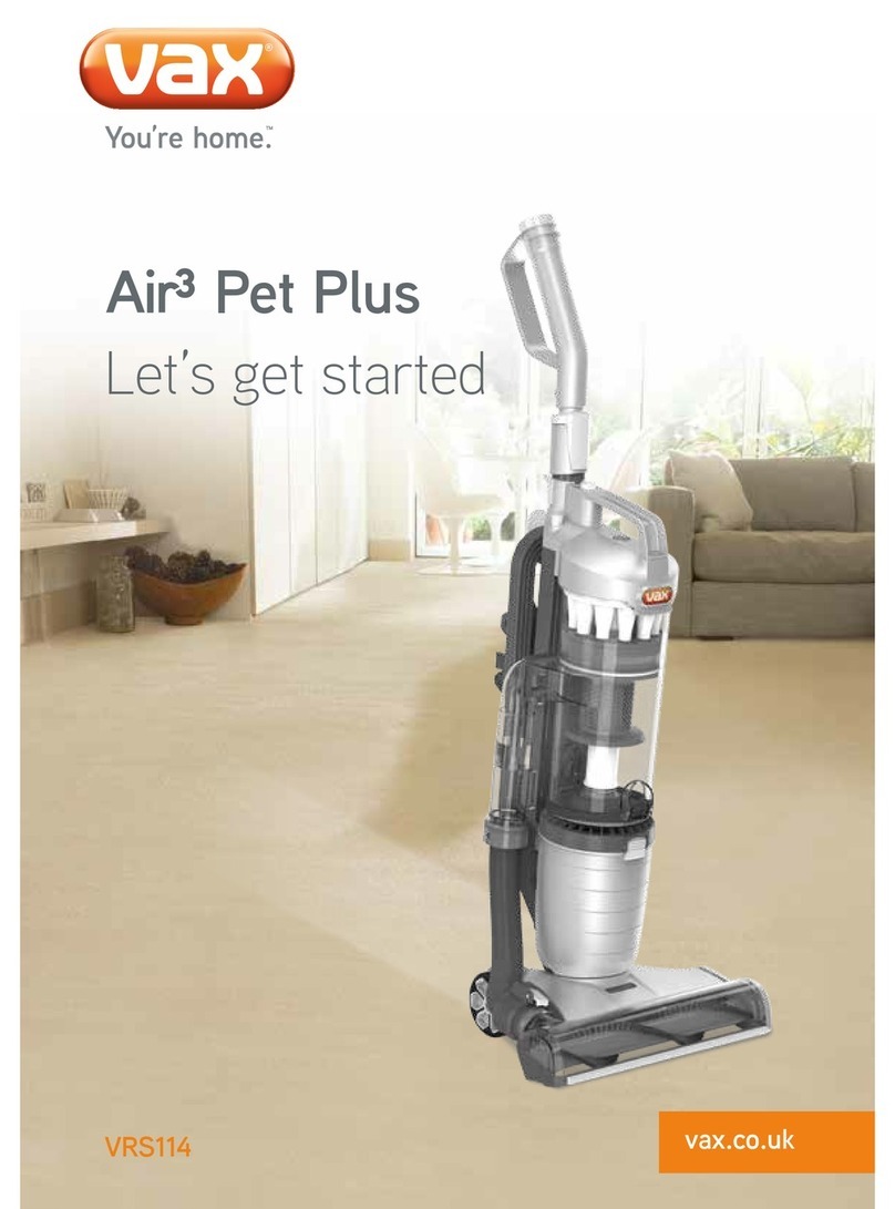 Vax Air3 Pet Plus VRS114 Installation instructions