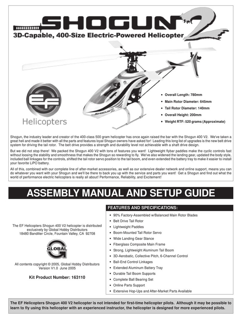 EF Helicopter Shogun 400 V2 Assembly manual and setup guide