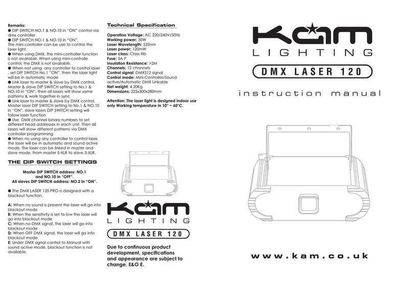 KAM DMX LASER 120 PRO instruction manual