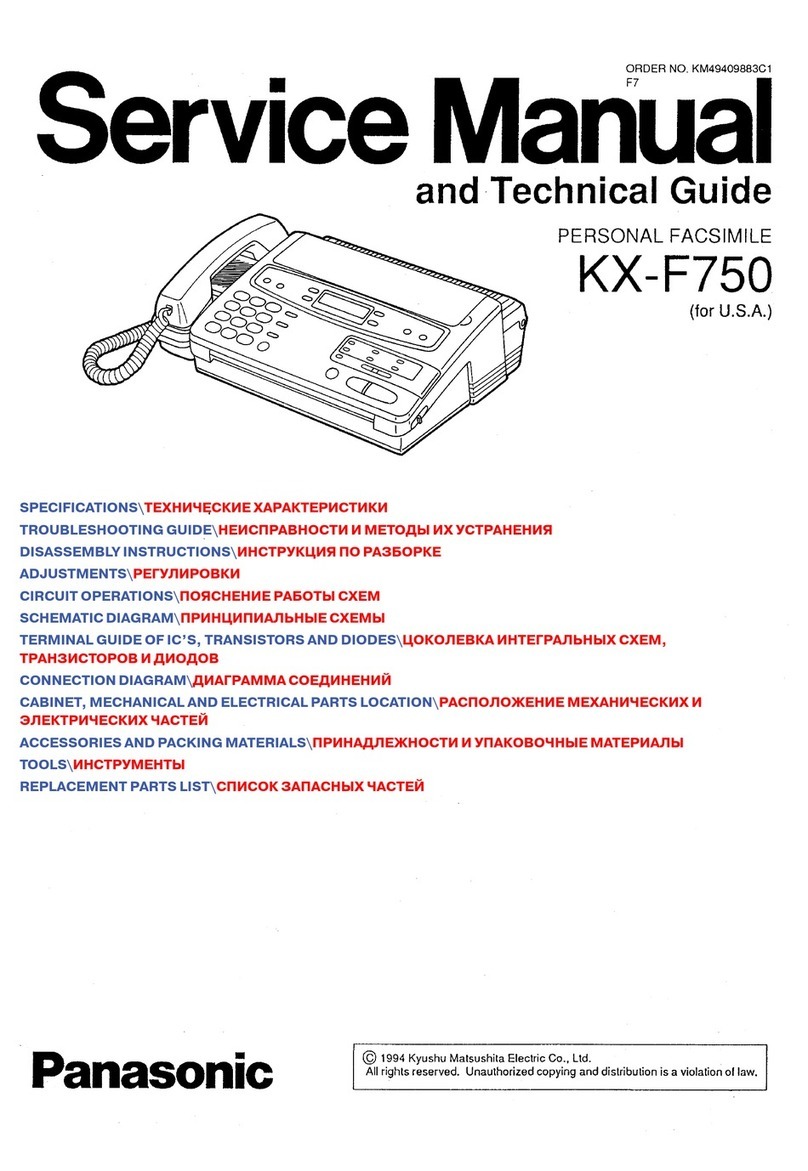 Panasonic KX-F750 Service manual