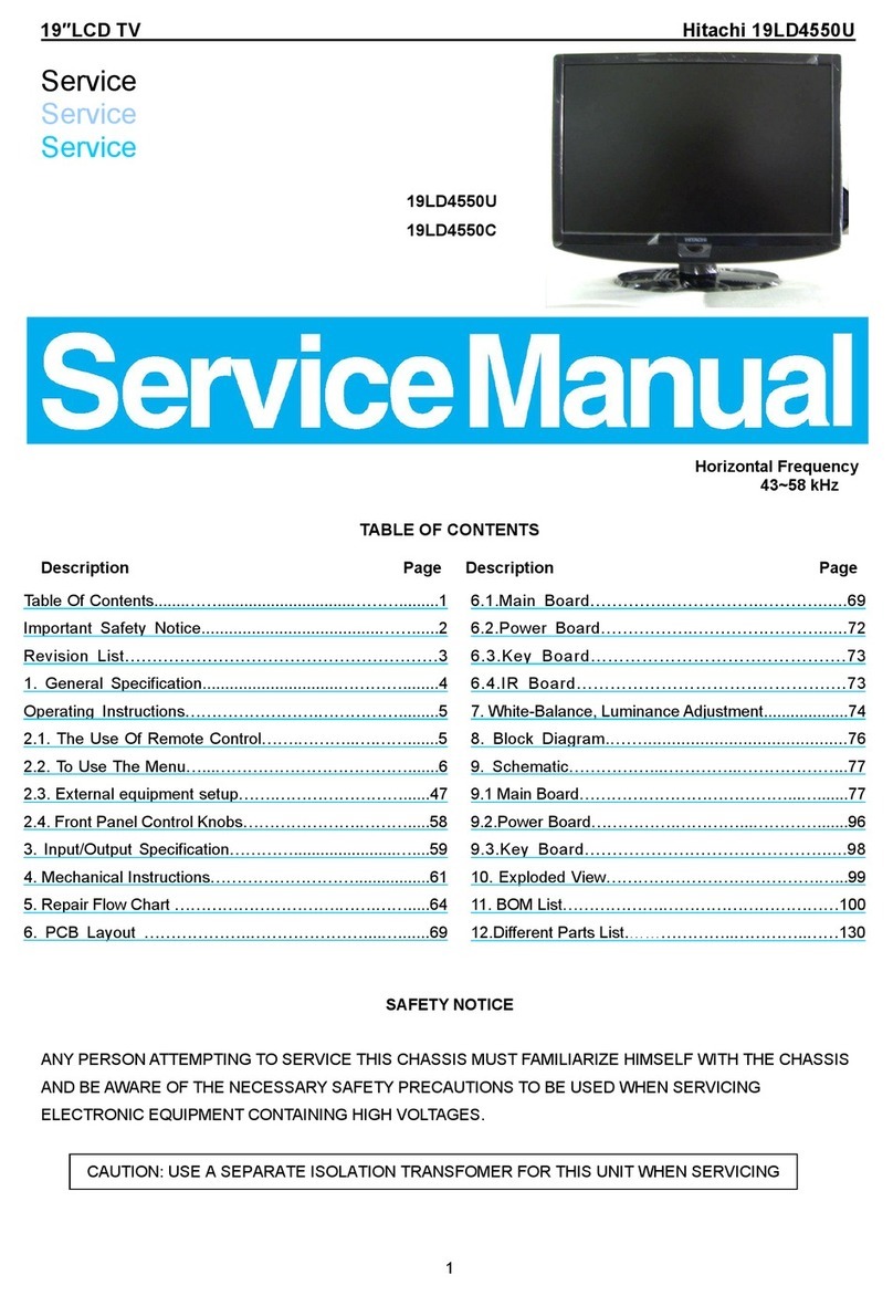 Hitachi 19LD4550U User manual