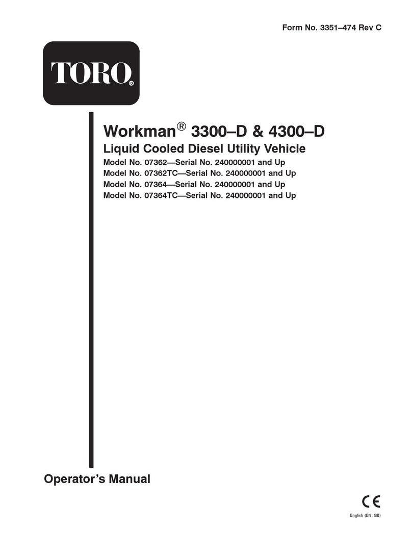 Toro Workman 3300-D Operator's manual