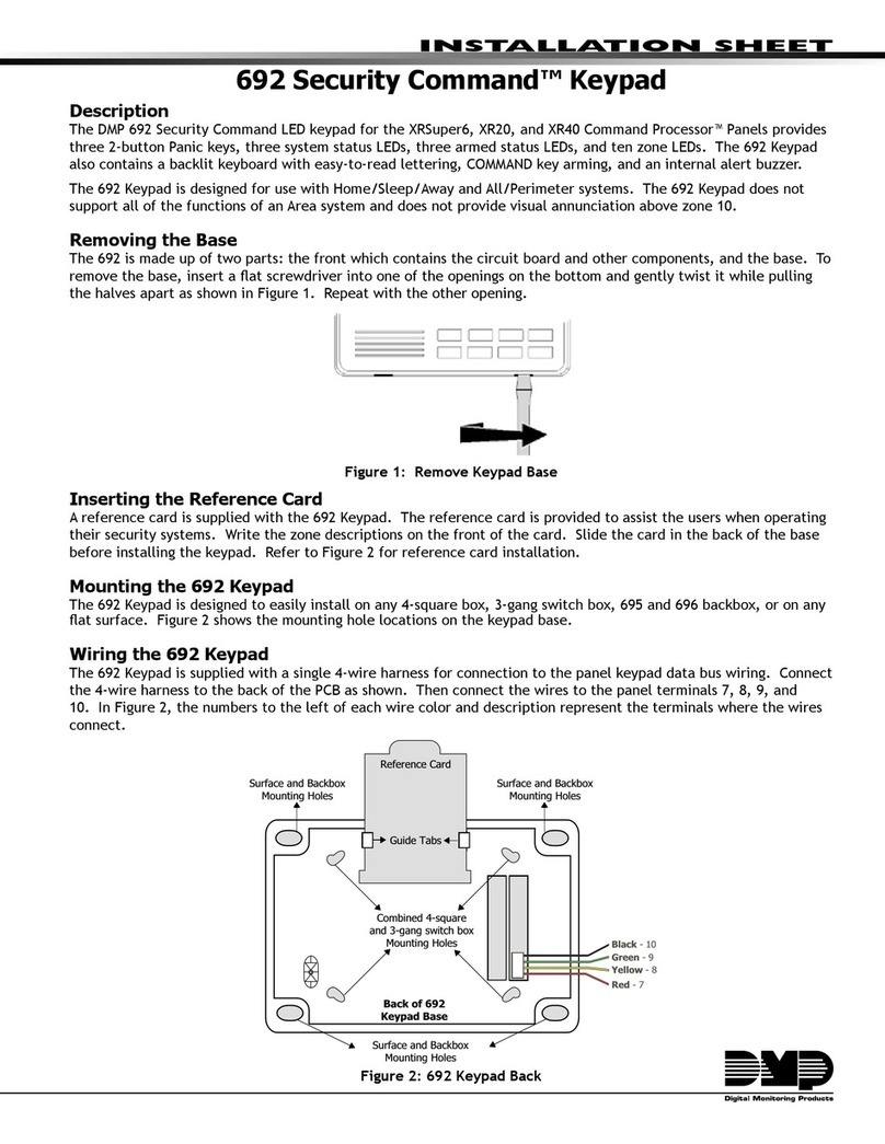 DMP Electronics 692 Security Command Assembly instructions DMP Electronics 692 Security Command Assembly instructions