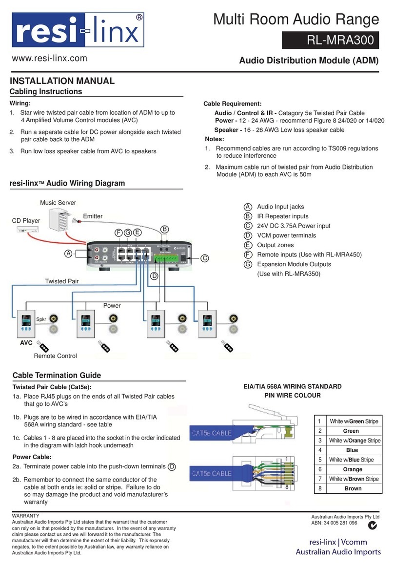 resi-linx RL-MRA300 installation manual