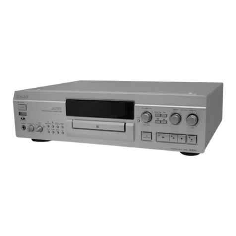 Sony MDS-JA20ES - Minidisc Deck User manual