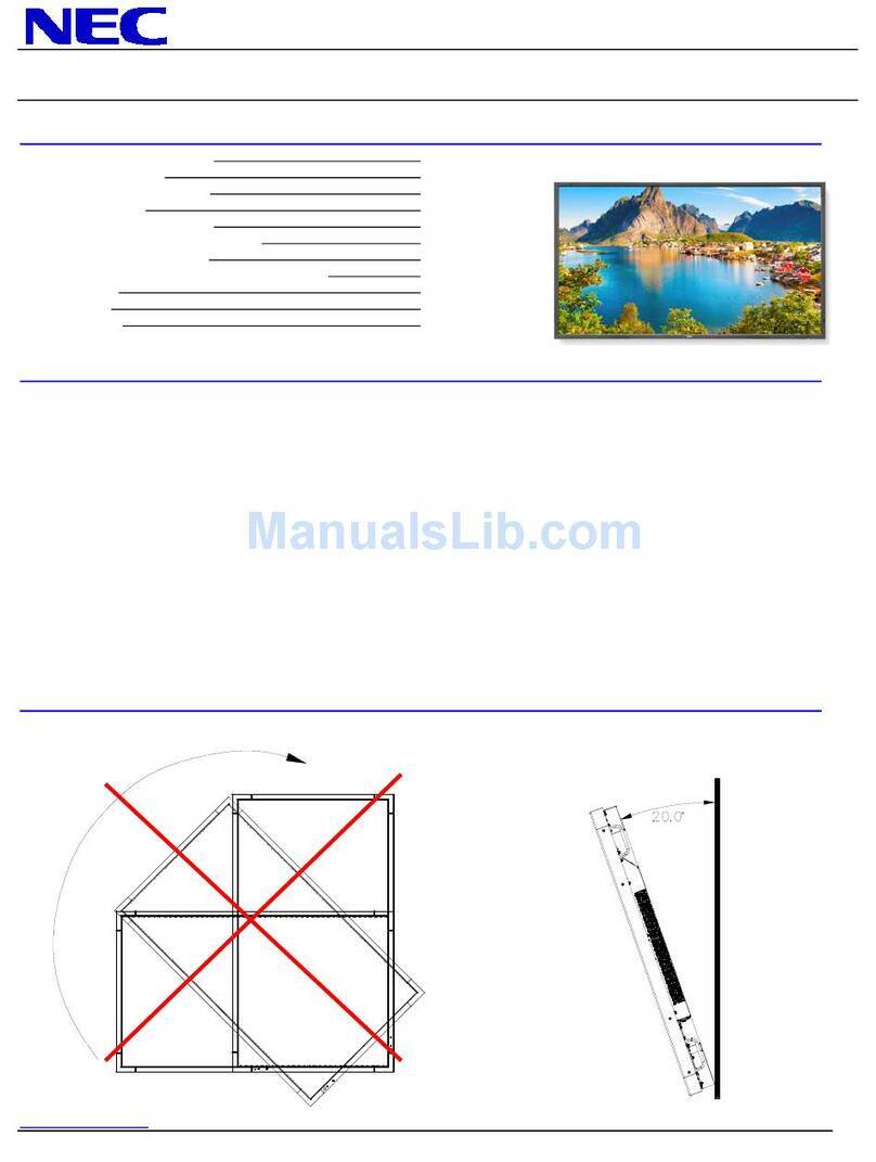 NEC E805 User manual