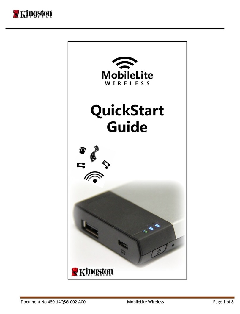 Kingston Technology MobileLite Wireless quick start guide Kingston Technology MobileLite Wireless quick start guide