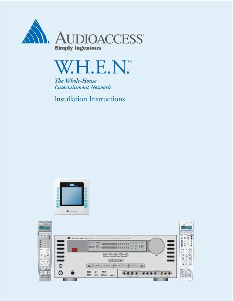 Audioaccess AVR21EN installation instructions