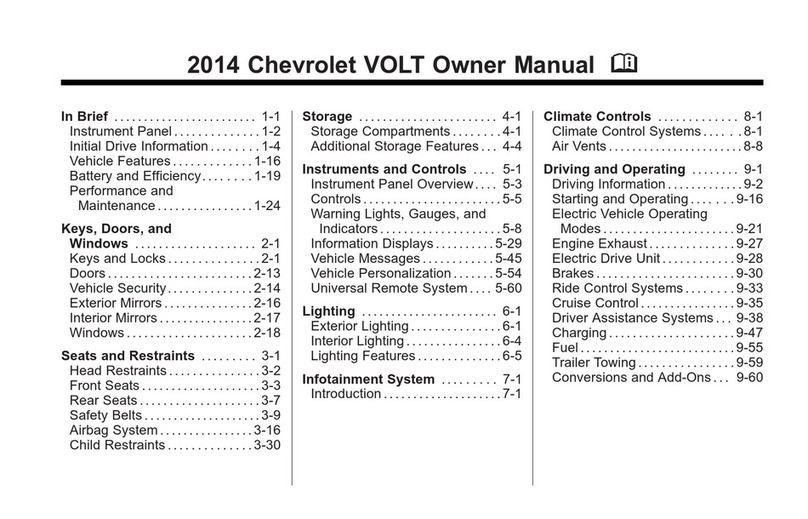 Chevrolet VOLT 2014 User manual Chevrolet VOLT 2014 User manual