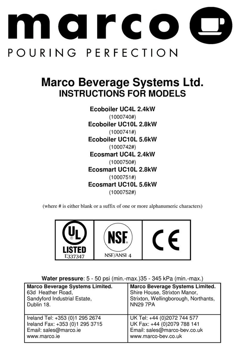 Marco Ecoboiler UC4L 2.4kW User manual
