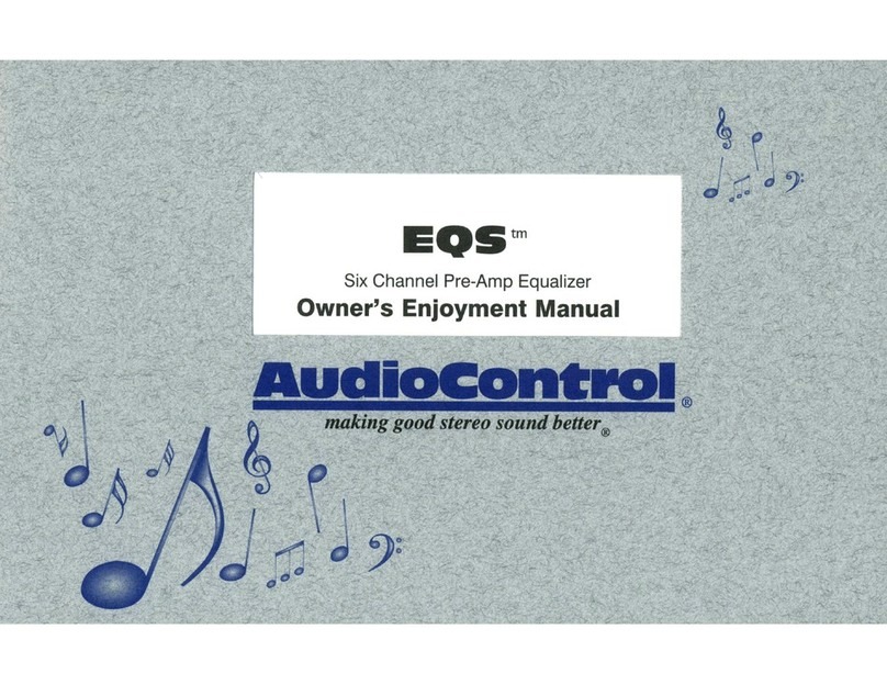 Audio Control EQS User manual