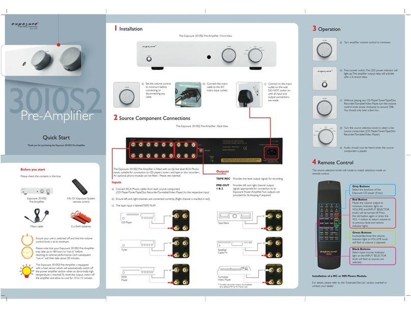 Exposure 30I0S2 quick start guide