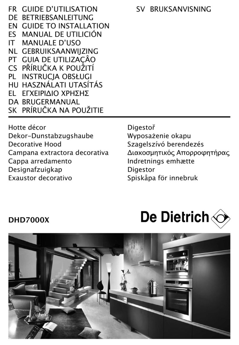 DeDietrich DHD7000X Instruction Manual