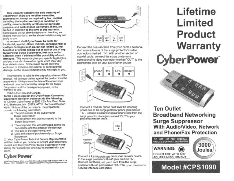 CyberPower CPS1090 User manual
