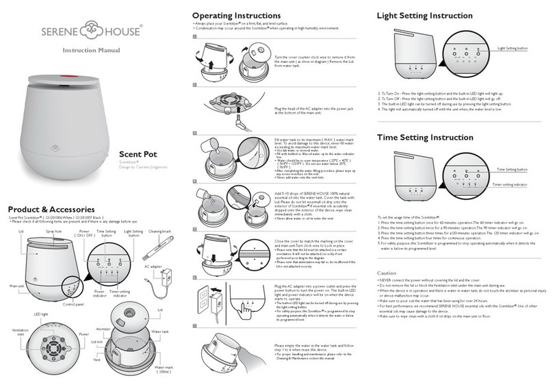 Serene House Scent Pot User manual