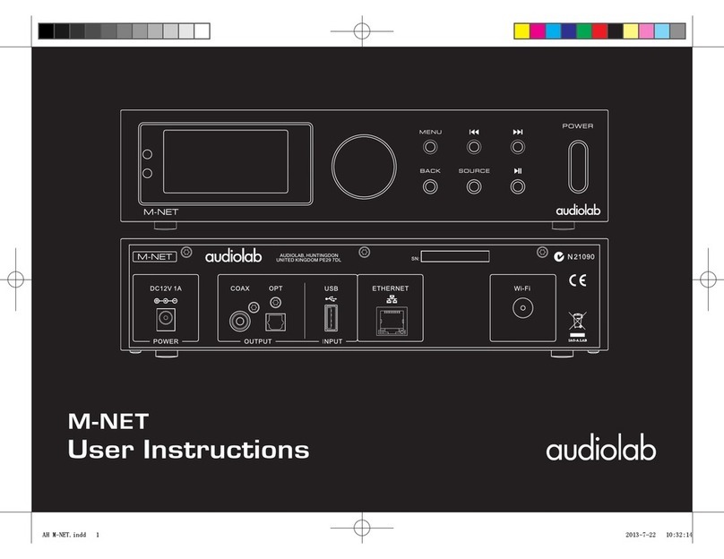 Audiolab M-NET User instruction