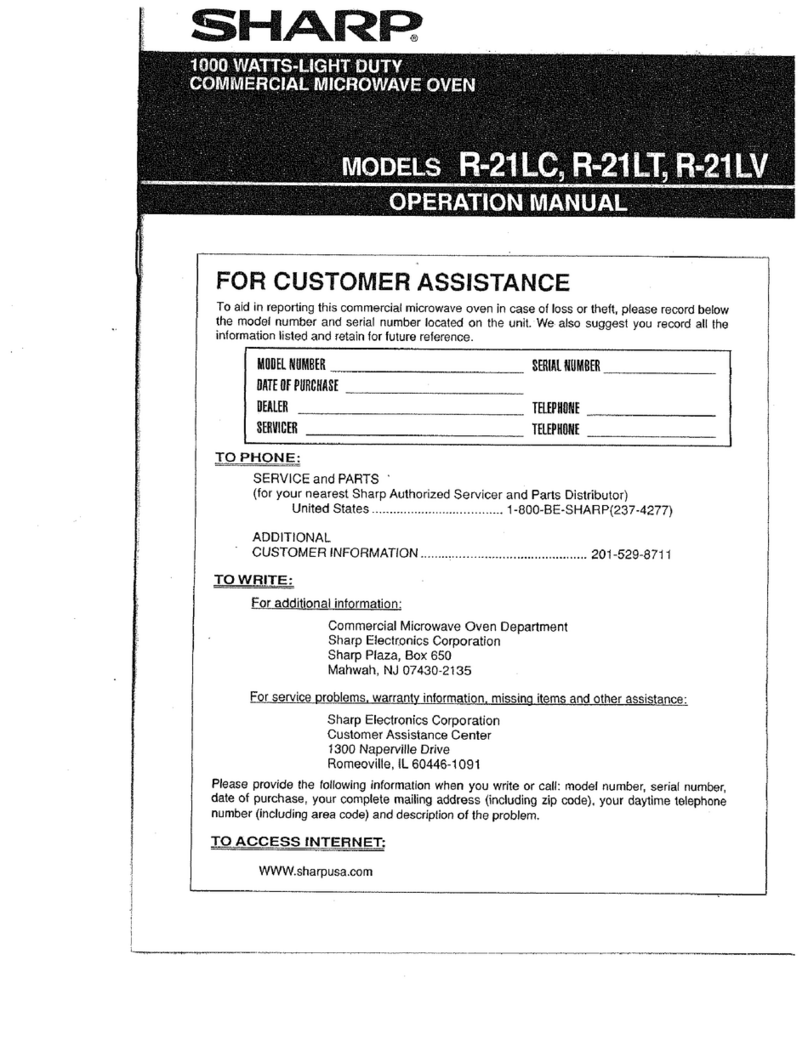 Sharp R-21LC User manual