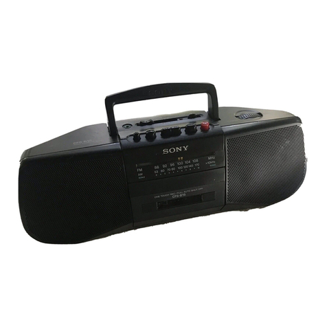 Sony CFS-B15 - Am/fm Stereo Cassette Recorder User manual