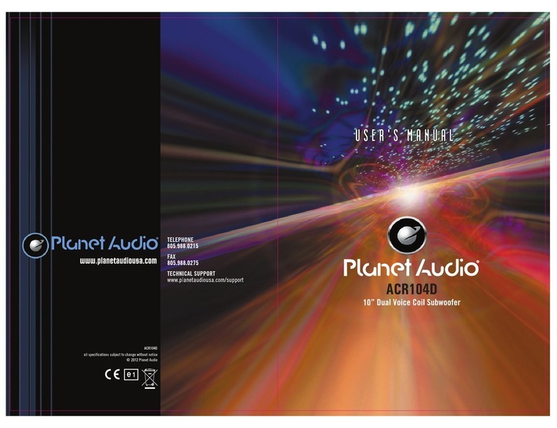 Planet Audio ACR104D user manual