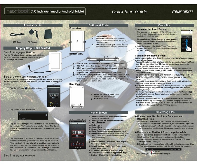 Nextbook NEXT6 User manual Nextbook NEXT6 User manual