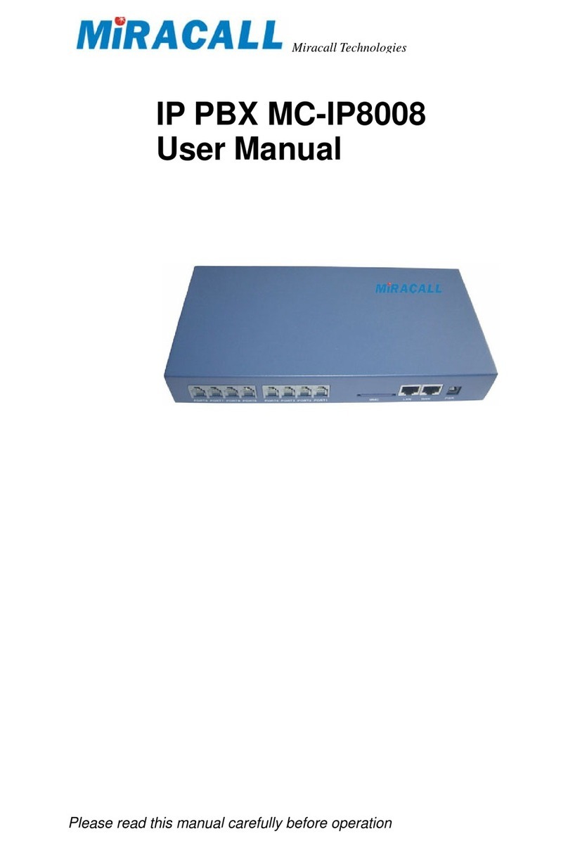 Miracall Technology IP PBX MC-IP8008 user manual