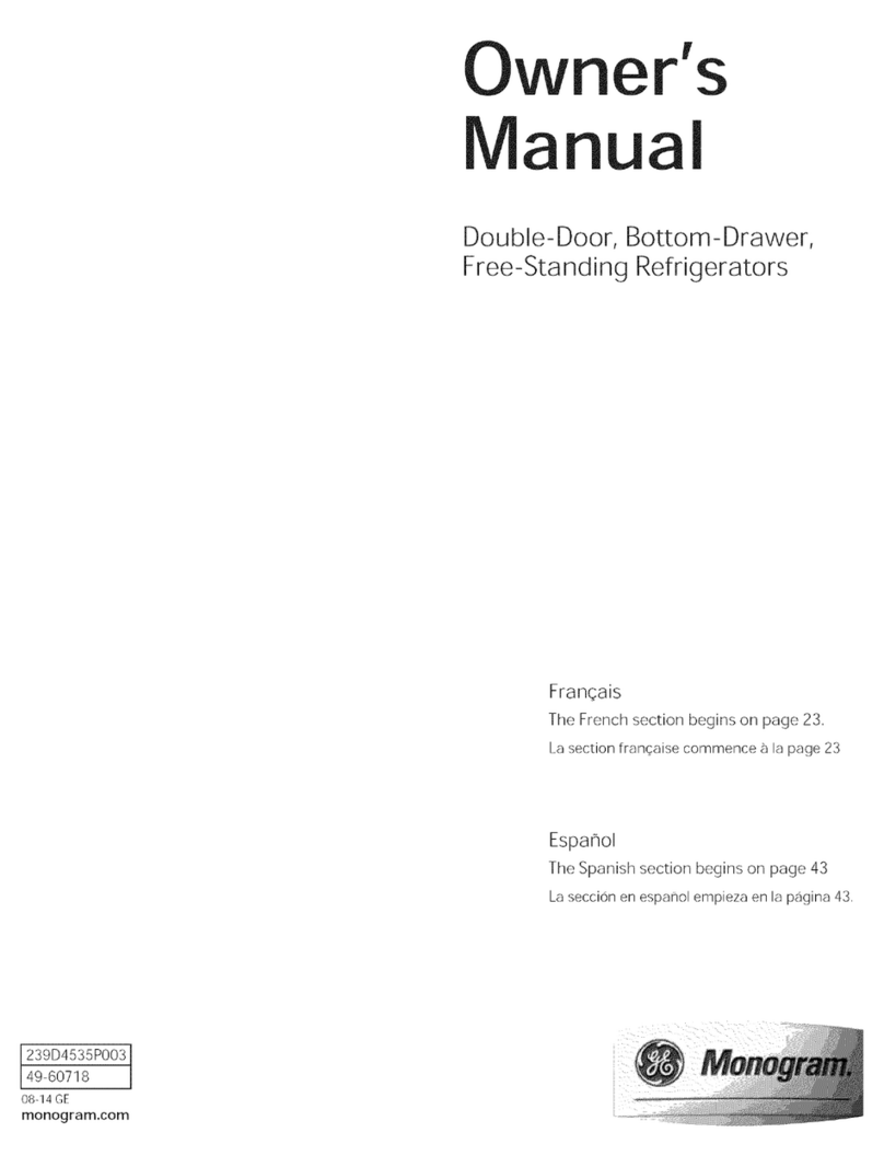 Monogram GE RPWFE User manual