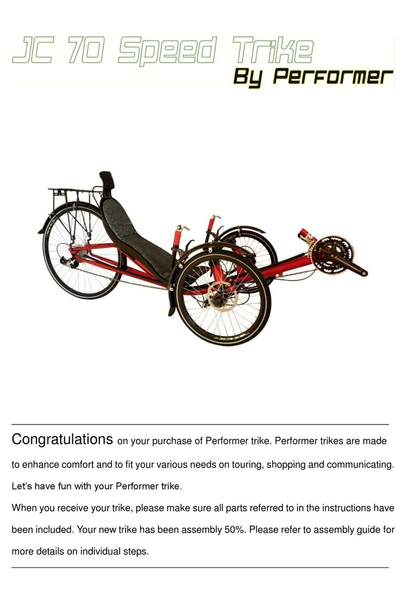 Performer JC 70 Speed Trike Assembly guide