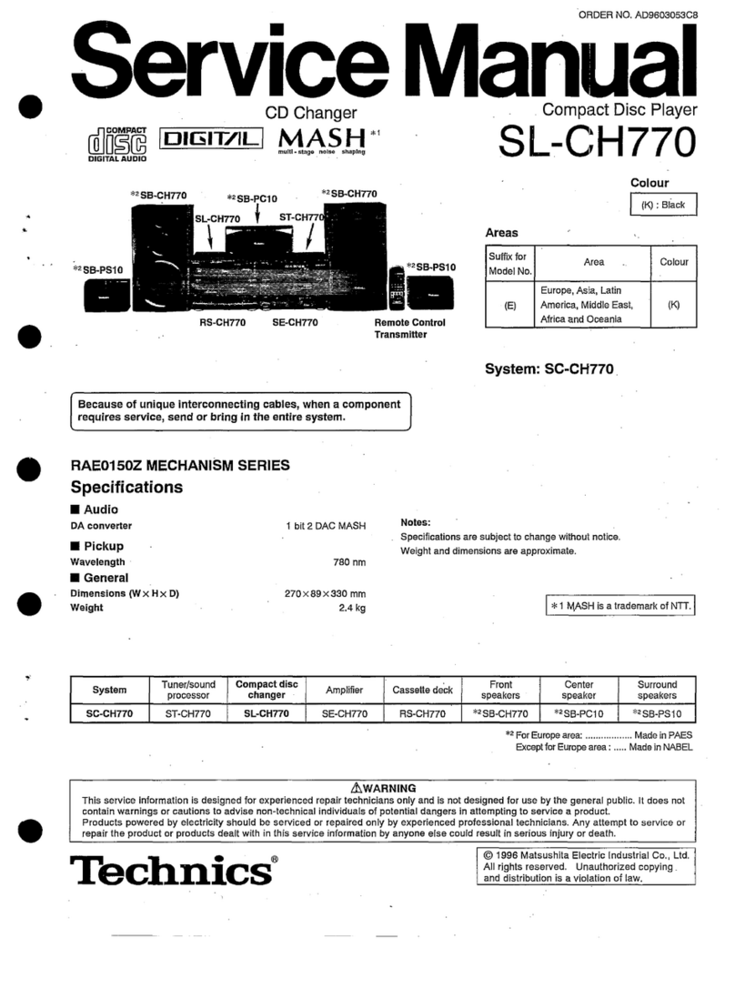 Technics SL-CH770 User manual
