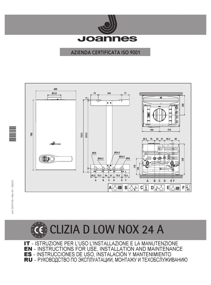 Joannes CLIZIA D LOW NOX 24 A Instructions for use, installation and maintenance Joannes CLIZIA D LOW NOX 24 A Instructions for use, installation and maintenance