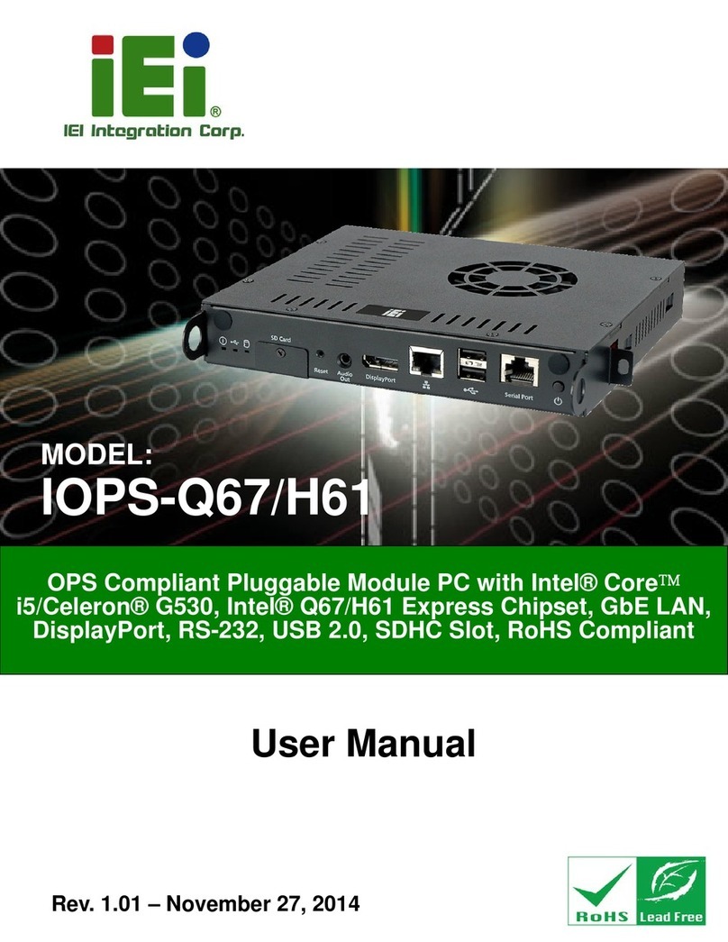 IEI Technology IOPS-Q67/H61 User manual