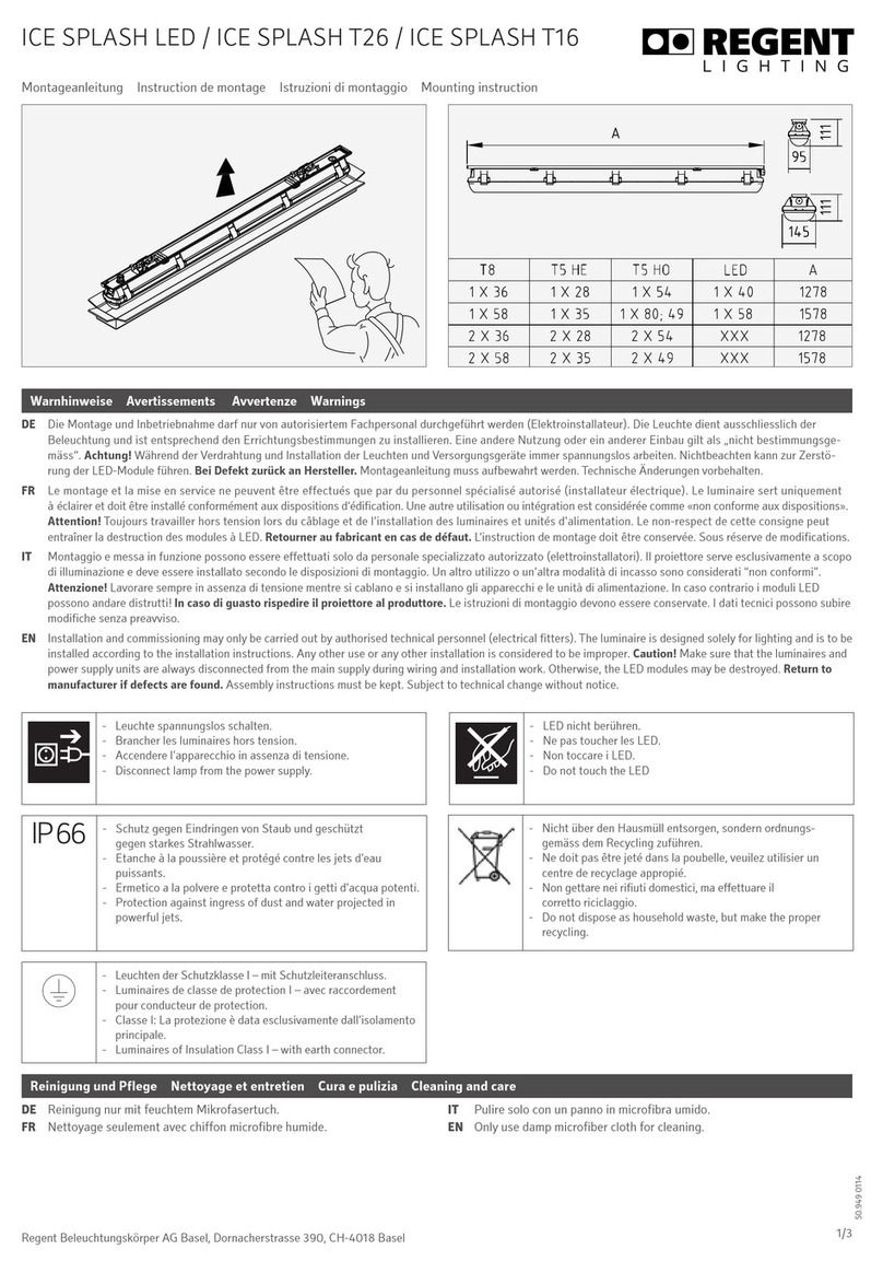 Regent ICE SPLASH LED Mounting guide