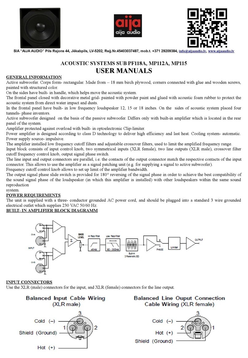 aija audio PF118A user manual
