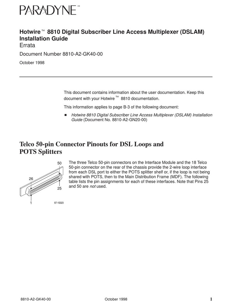 Paradyne Hotwire 8810 User manual