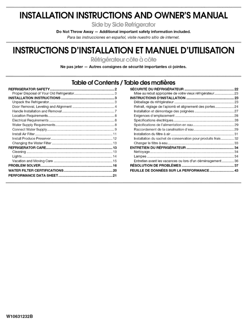 Maytag MSB26C6MDM00 Quick start guide