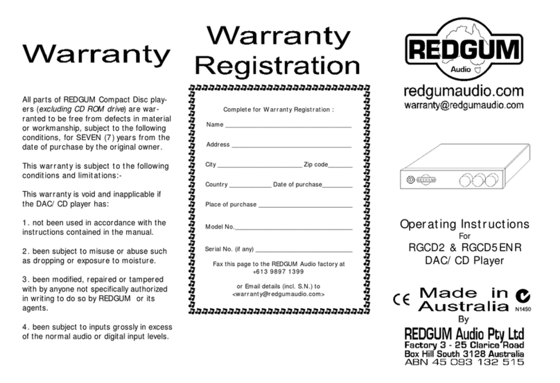 Redgum RGCD2 operating instructions