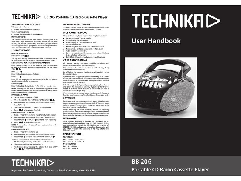 Technika BB 205 User handbook