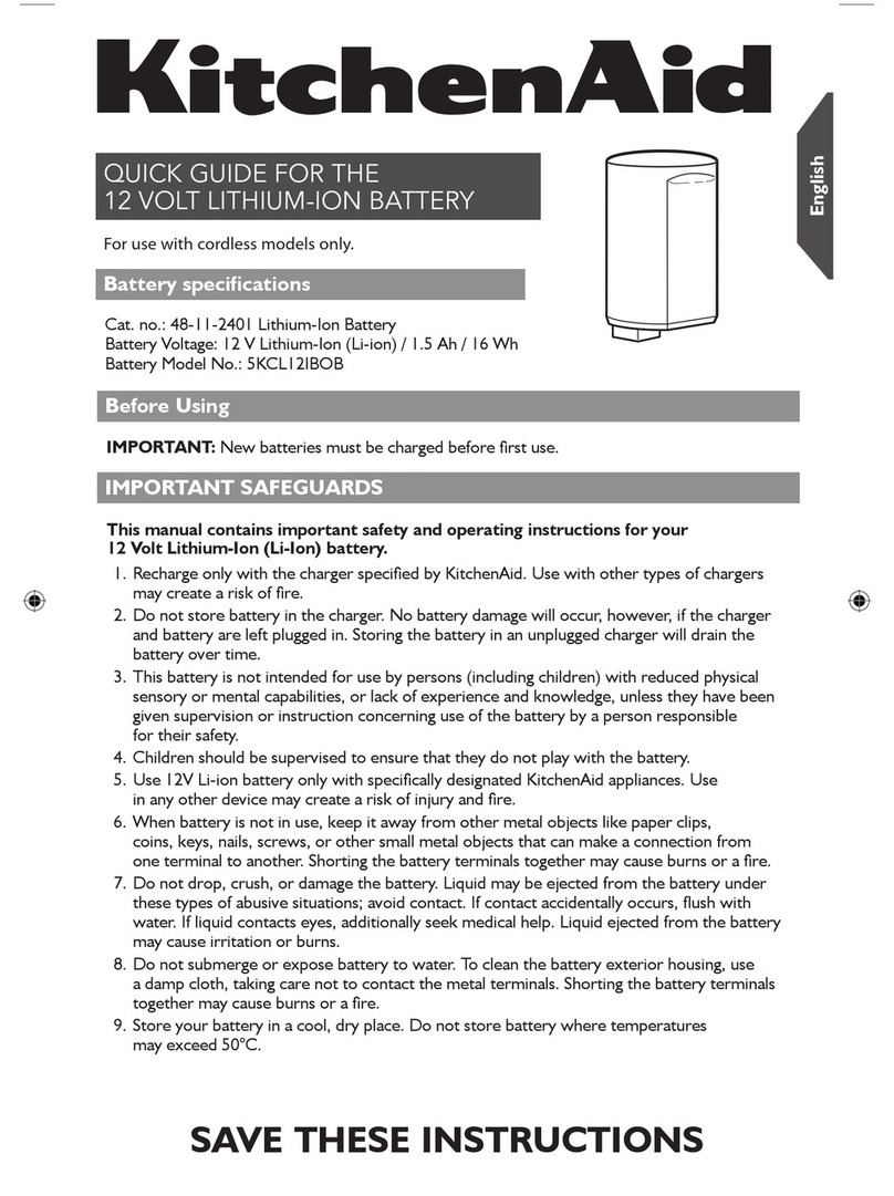 KitchenAid 5KCL12IBOB quick guide KitchenAid 5KCL12IBOB quick guide