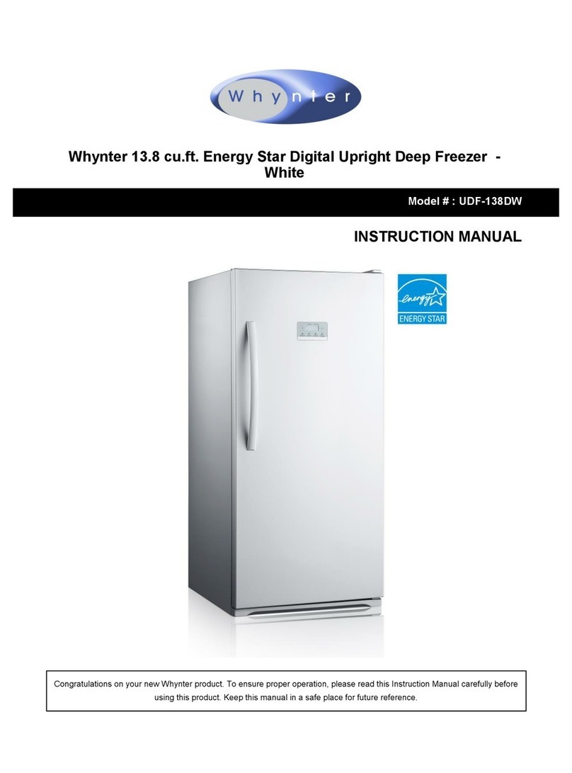 Whynter UDF-138DW instruction manual