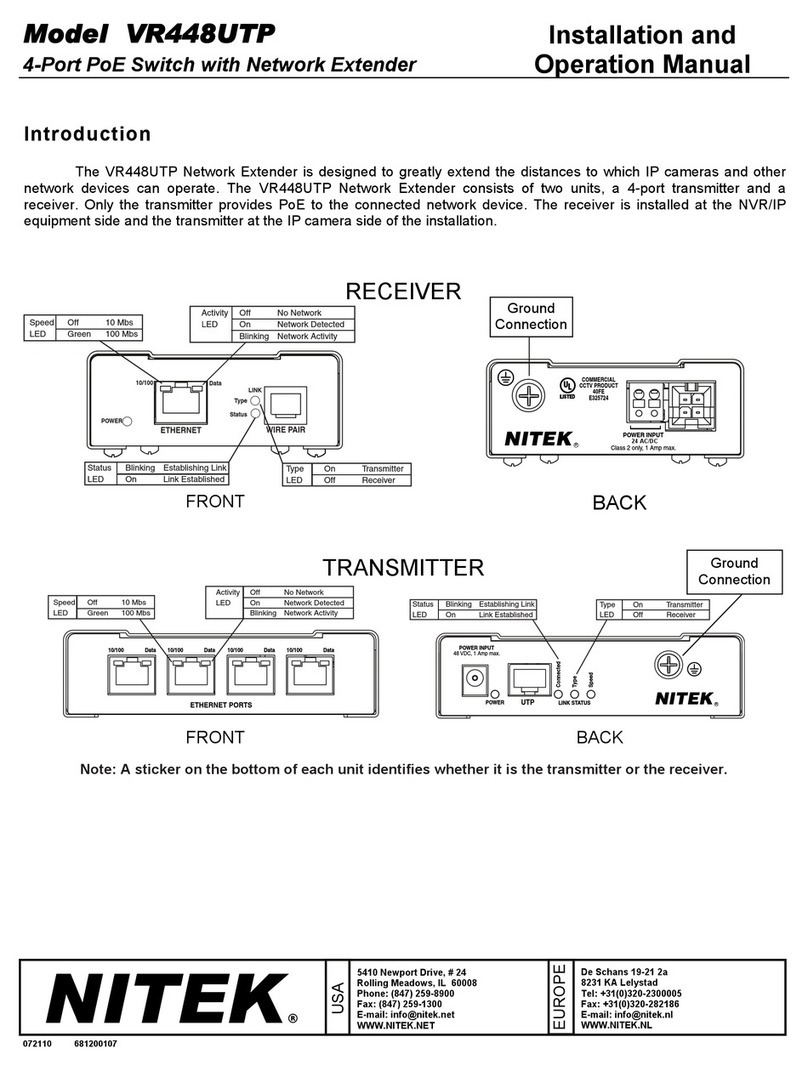 Nitek VR448UTP User manual