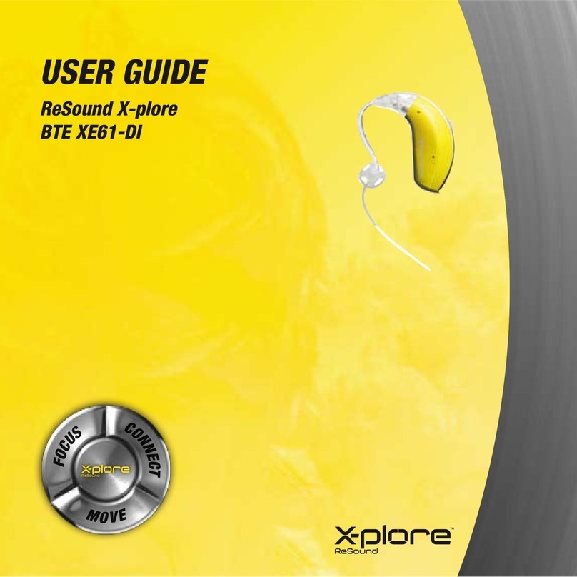 ReSound X-plore BTE XE61-DI User manual